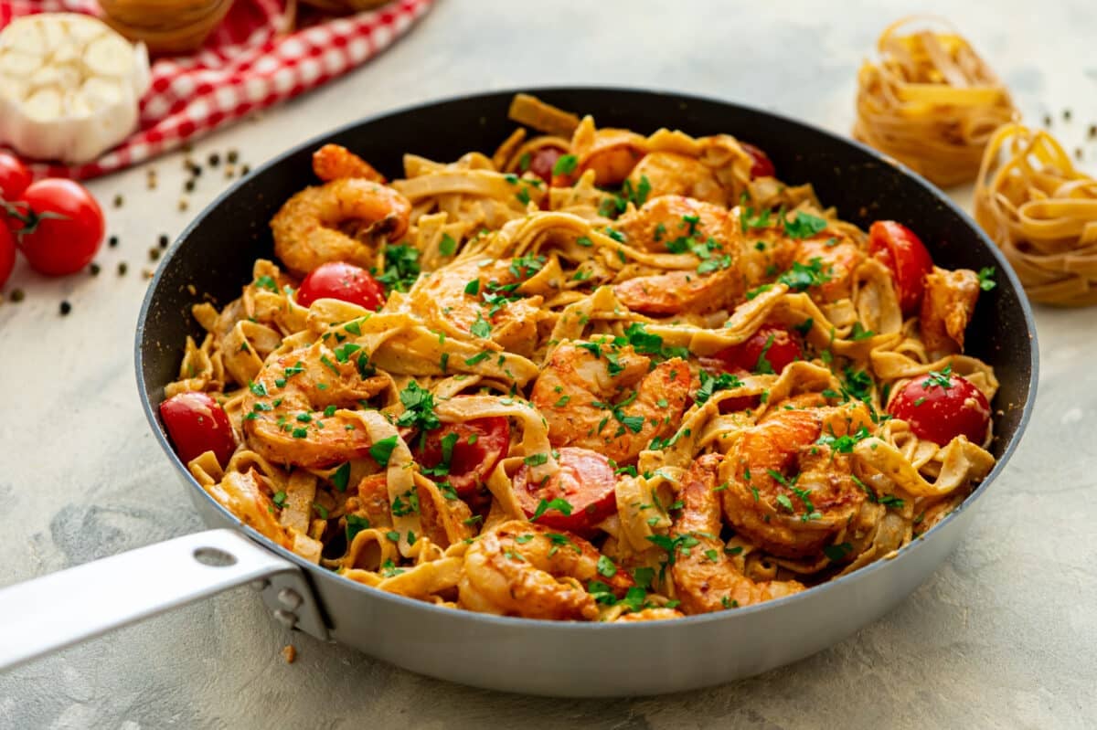 spicy cajun shrimp pasta